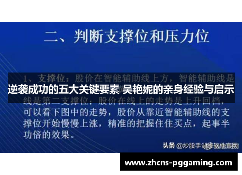 逆袭成功的五大关键要素 吴艳妮的亲身经验与启示